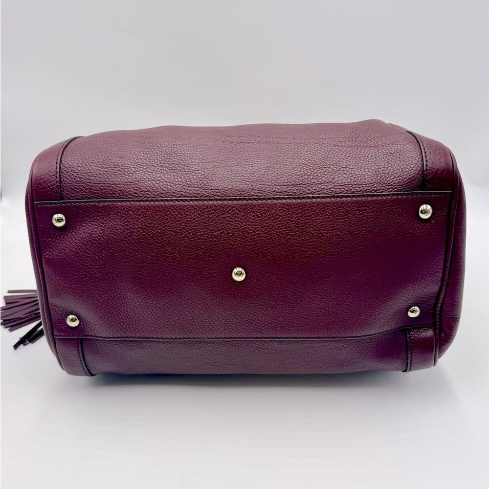Gucci SoHo Plum Leather Bowler Boston Doctor Bag Interlocking GG Satchel Ex++ - Picture 9 of 16